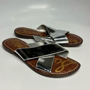 Sam Edelman Kora silver criss cross sandals size‎ 9.5